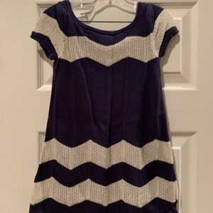 💙💛💙💛Lilly Pulitzer💙💛💙💛 navy & gold knit zig zag dress xs